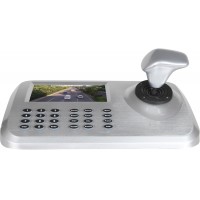 Transcendent 3D Network IP Keyboard Controller for Transcendent IP PTZ Cameras with Integrated 5" LED Display, Three-dimensional Vector Operation, Direct Connection to IP Networks
